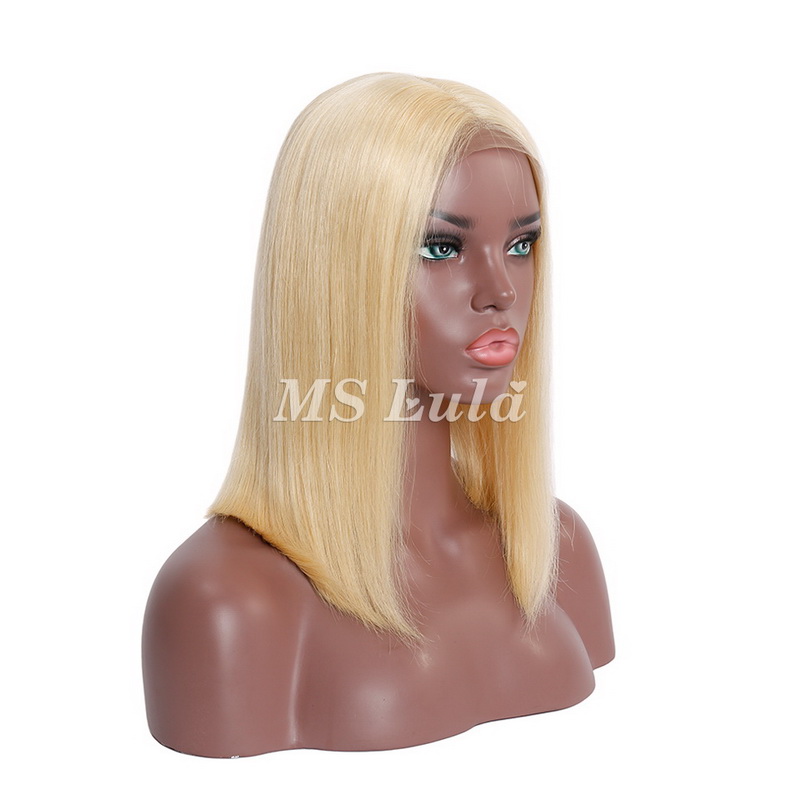 13x4 613 Blonde Color Straight BOB Lace Front Wig - 图片 3